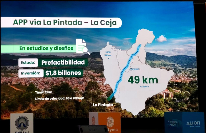 Relevante | Antioquia lanzará licitaciones viales y de trenes por más de $4 billones: Estas son las megaobras Proyecto vial La Pintada-La Ceja, Antioquia, licitación billonaria, publicado por Valora Analitik