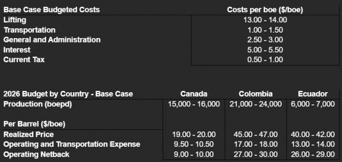 Gran Tierra Energy espera perforar hasta 10 pozos en desarrollo para 2026; implementará plan de ahorros Gran Tierra Energy espera perforar hasta 10 pozos en desarrollo para 2026; implementará plan de ahorros