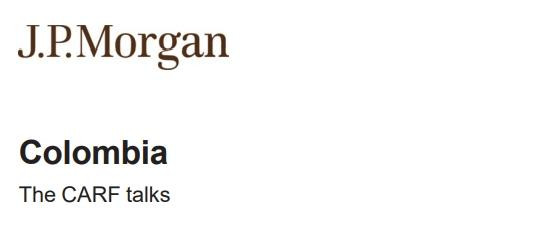 Portada informe de J.P.Morgan sobre déficit fiscal en Colombia