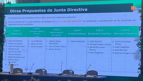 Planchas Junta Directiva Mineros