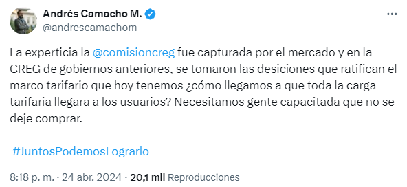Tweet Camacho