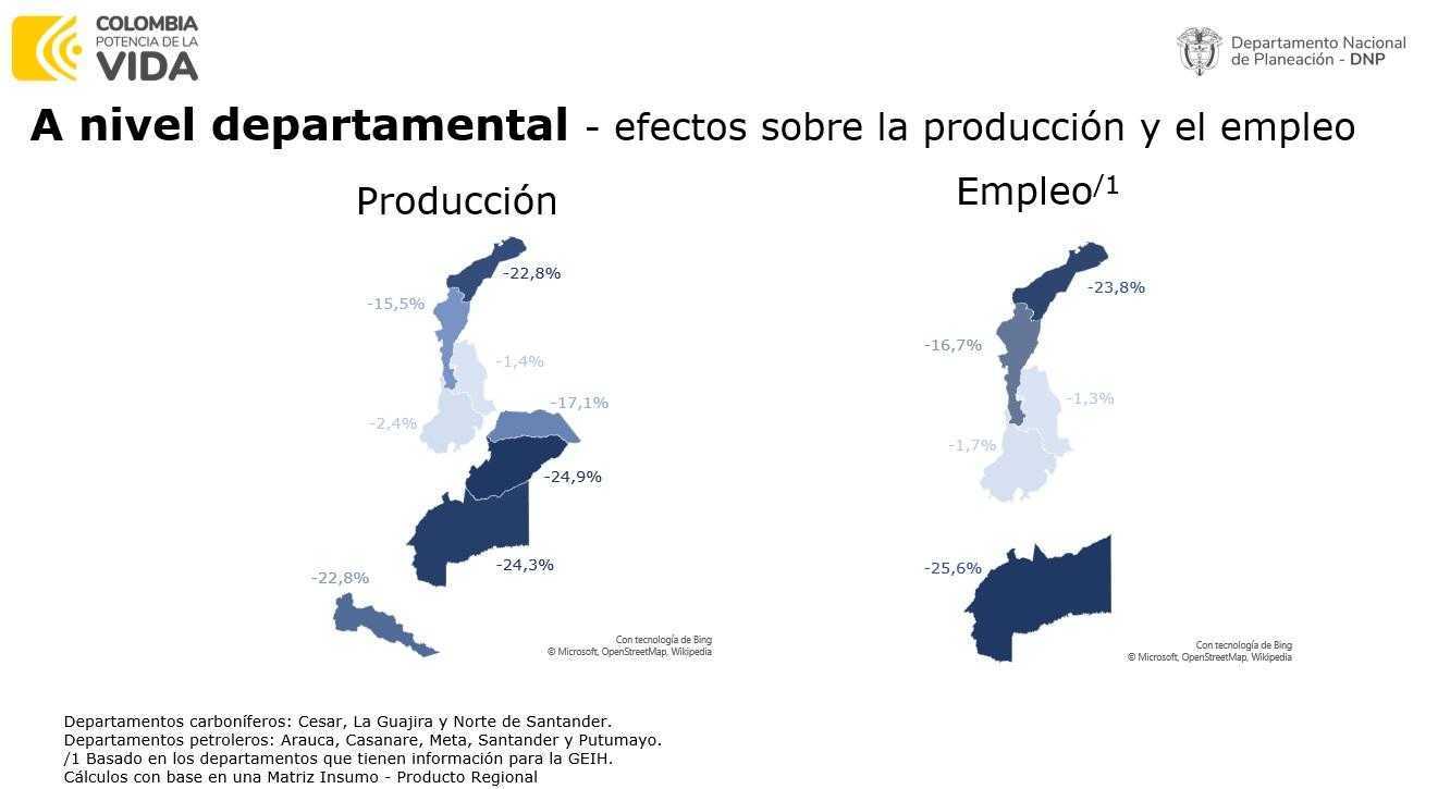 Menos producción de petróleo y carbón, acabaría con 360.000 empleos en Colombia