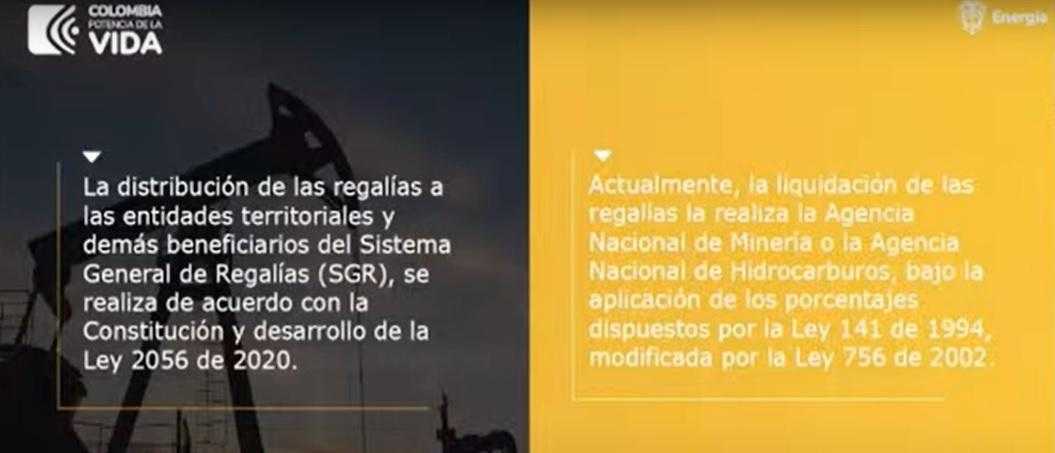 Gobierno Petro pide mantener norma que no permite descontar regalías de la renta