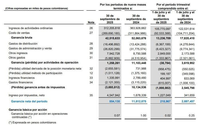 Enka finalizó el tercer trimestre de 2025 con ganancias tras venir de tres meses de pérdidas